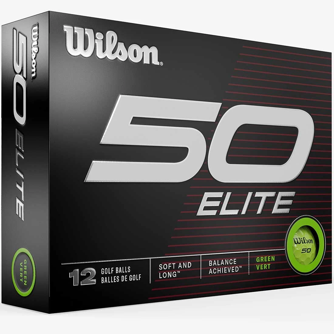 Wilson Staff Wilson 50 Elite Green Personalized Golf Balls 3 Wilson Staff Wilson 50 Elite Green Personalized Golf Balls