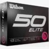 Wilson Staff Wilson 50 Elite Pink Personalized Golf Balls -Elite Golf Shop 2023 wilson 50 elite pink golf balls box itempicture