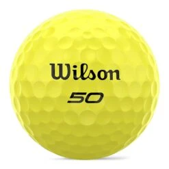 Wilson Staff Wilson 50 Elite Yellow Personalized Golf Balls -Elite Golf Shop 2023 wilson 50 elite yellow golf balls ball itempicture 1