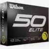 Wilson Staff Wilson 50 Elite Yellow Personalized Golf Balls -Elite Golf Shop 2023 wilson 50 elite yellow golf balls box itempicture 1