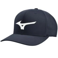 Mizuno Tour Vent Snapback Hat -Elite Golf Shop 2024 mizuno tour vent snapback hat navy white front itempicture
