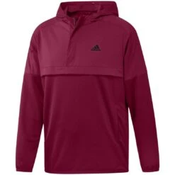 Adidas Anorak Quarter Zip Pullover -Elite Golf Shop adidas 2022 anorak quarter zip pullover legacy burgundy itempicture