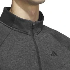 Adidas Color Block DWR 1/4 Zip Pullover -Elite Golf Shop adidas 2023 color block dwr quarter zip pullover black detail1 itempicture
