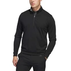 Adidas Elevated Quarter Zip Pullover 14 Adidas Elevated Quarter Zip Pullover -Elite Golf Shop adidas 2023 elevated quarter zip pullover black itempicture