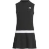 Adidas Girls Sleeveless Versatile Dress 2 Adidas Girls Sleeveless Versatile Dress -Elite Golf Shop adidas 2023 girls sleeveless versatile dress black front itempicture