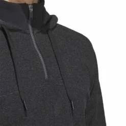 Adidas Go To 1/4 Zip Hoodie -Elite Golf Shop adidas 2023 go to quarter zip hoodie black detail neck itempicture