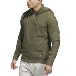 Adidas Go To 1/4 Zip Hoodie -Elite Golf Shop adidas 2023 go to quarter zip hoodie olive strata itempicture