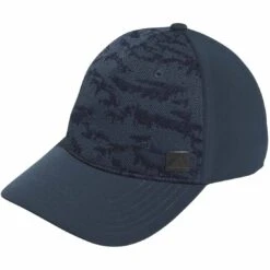 Adidas Jacquard 5-Panel Hat -Elite Golf Shop adidas 2023 jacquard 5 panel hat artic night front itempicture