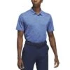 Adidas 23 Textured Jacquard Polo 1 Adidas 23 Textured Jacquard Polo -Elite Golf Shop adidas 2023 textured jacquard polo blue fusion front itempicture