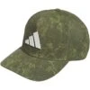 Adidas Tour Print Snapback Hat -Elite Golf Shop adidas 2023 tour print snapback hat olive strata front itempicture