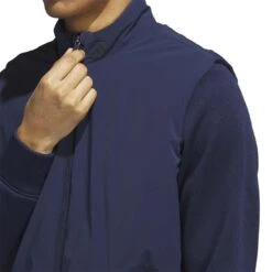 Adidas Ultimate365 Tour Frostguard Padded Jacket -Elite Golf Shop adidas 2023 ultimate365 tour frostguard padded jacket collegiate navy detail front itempicture