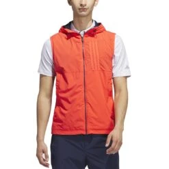 Adidas Ultimate365 Tour Wind.RDY Vest -Elite Golf Shop adidas 2023 ultimate365 tour wind rdy vest bright red front itempicture