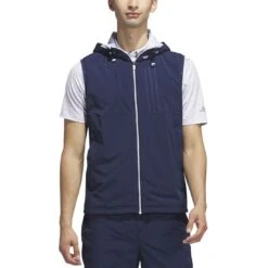Adidas Ultimate365 Tour Wind.RDY Vest -Elite Golf Shop adidas 2023 ultimate365 tour wind rdy vest collegiate navy front itempicture