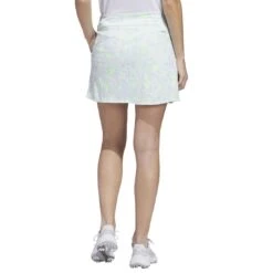 Adidas Women's Essentials Jacquard Skort -Elite Golf Shop adidas 2023 womens essentials jacquard skort white lucid lemon back itempicture