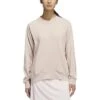 Adidas Women's Made With Nature Sweatshirt -Elite Golf Shop adidas 2023 womens made with nature sweatshirt wonder taupe front itempicture