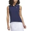 Adidas 2023 Women's Go-To Pique Sleeveless Polo -Elite Golf Shop adidas 23 womens go to pique sleeveless polo collegiate navy itempicture