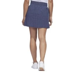 Adidas 2023 Women's Seersucker Skort -Elite Golf Shop adidas 23 womens seersucker 16 inch skort collegiate navy back itempicture
