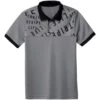 Adidas Boys 3-Stripes Life Print Polo 1 Adidas Boys 3-Stripes Life Print Polo -Elite Golf Shop adidas boys 3 stripes life print polo grey three front itempicture