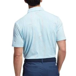 Adidas Course Map Polo -Elite Golf Shop adidas course map polo bliss blue back itempicture