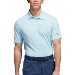 Adidas Course Map Polo -Elite Golf Shop adidas course map polo bliss blue front itempicture