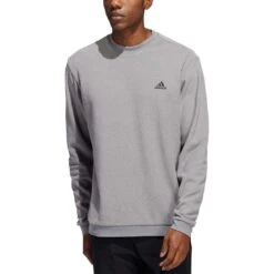 Adidas Core Crewneck Sweatshirt -Elite Golf Shop adidas fw22 core crewneck sweatshirt grey three front itempicture