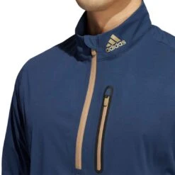 Adidas RAIN.RDY Half Zip 9 Adidas RAIN.RDY Half Zip -Elite Golf Shop adidas fw22 rain rdy half zip crew navy detail itempicture