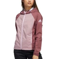 Adidas Women's Provisional Jacket 12 Adidas Women's Provisional Jacket -Elite Golf Shop adidas fw22 womens provisional jacket quiet crimson front itempicture