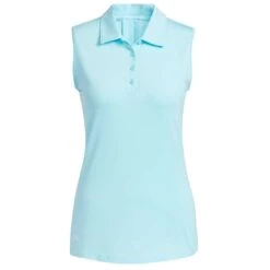 Adidas 2022 Women's Ultimate365 Solid Sleeveless Polo -Elite Golf Shop adidas fw22 womens ultimate365 solid sleeveless polo bliss blue itempicture