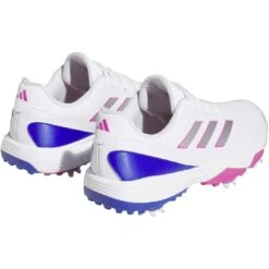 Adidas Juniors ZG23 Golf Shoes White/Lucid Fuchsia -Elite Golf Shop adidas juniors zg23 golf shoes white lucid fuchsia back itempicture