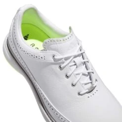 Adidas MC80 Golf Shoes White/Matte Silver/Lucid Lemon -Elite Golf Shop adidas mc80 golf shoes white matte silver lucid lemon detail toe itempicture