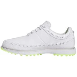 Adidas MC80 Golf Shoes White/Matte Silver/Lucid Lemon -Elite Golf Shop adidas mc80 golf shoes white matte silver lucid lemon side itempicture