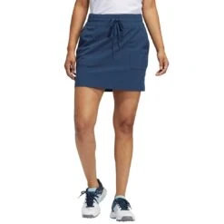 Adidas S21 Women's Go-To 16-inch Skort -Elite Golf Shop adidas s21 womens go to 16 inch skort crew navy on model itempicture