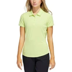 Adidas 2021 Women's Ultimate365 Solid Polo -Elite Golf Shop adidas s21 womens ultimate365 solid short sleeve polo pulse lime itempicture
