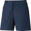 Adidas Women's 5 Inch Solid Shorts -Elite Golf Shop adidas ss21 womens 5 inch solid shorts crew navy