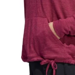 Adidas Women's Essentials Slub Recycled Hoodie -Elite Golf Shop adidas ss22 womens essentials slub recycled hoodie legacy burgundy detail itempicture