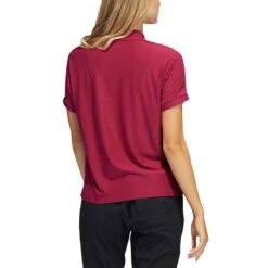 Adidas Women's Go-To Polo -Elite Golf Shop adidas ss22 womens go to polo legacy burgundy back itempicture