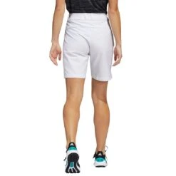 Adidas Women's Solid 7 Inch Shorts -Elite Golf Shop adidas ss22 womens solid 7 inch shorts white back itempicture