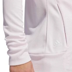 Adidas Women's Textured Full Zip Jacket -Elite Golf Shop adidas ss22 womens textured full zip jacket almost pink detail itempicture
