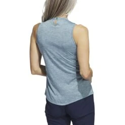Adidas Women's Heathered Essentials Mock Sleeveless 20 Adidas Women's Heathered Essentials Mock Sleeveless -Elite Golf Shop adidas ss23 womens heathered essentials mock arctic fusion back itempicture