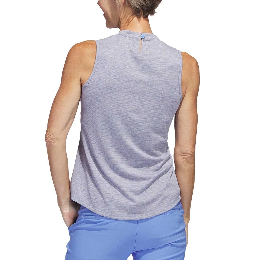 Adidas Women's Heathered Essentials Mock Sleeveless 8 Adidas Women's Heathered Essentials Mock Sleeveless - Image 6