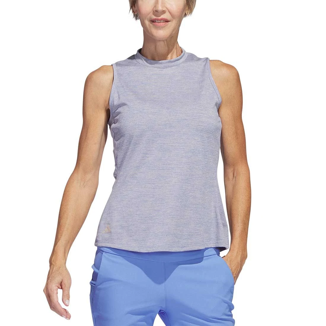 Adidas Women's Heathered Essentials Mock Sleeveless 7 Adidas Women's Heathered Essentials Mock Sleeveless - Image 5