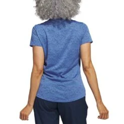 Adidas Women's Jacquard Polo -Elite Golf Shop adidas ss23 womens jacquard polo blue fusion back itempicture