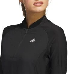 Adidas Women's Long Sleeve Golf Dress -Elite Golf Shop adidas ss23 womens long sleeve golf dress black detail2 itempicture