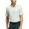 Adidas 2022 Ultimate365 Allover Print Polo -Elite Golf Shop adidas ultimate365 allover print polo linen green itempicture