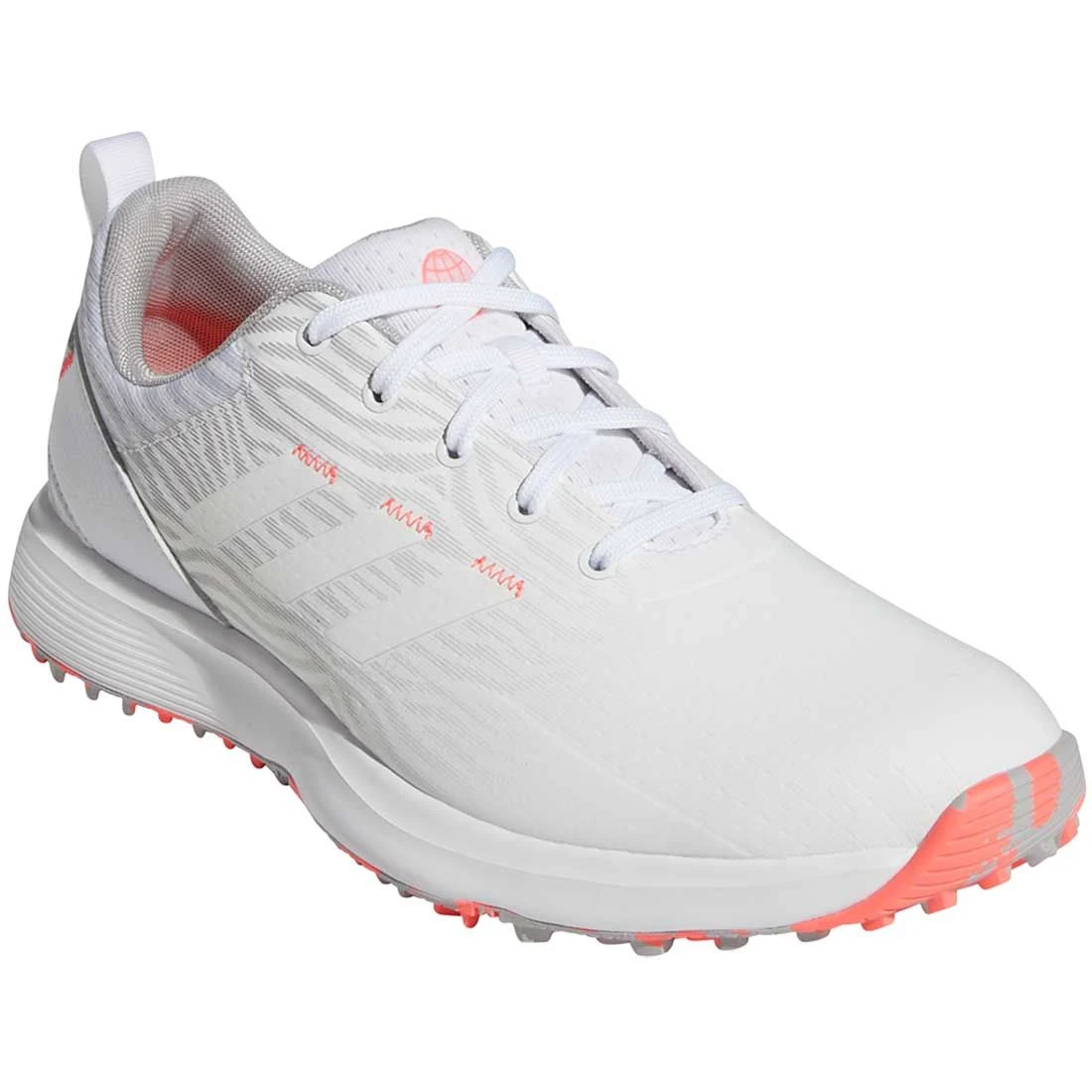 Adidas Women's S2G Spikeless Golf Shoes White/Grey Two 5 Adidas Women's S2G Spikeless Golf Shoes White/Grey Two - Image 3