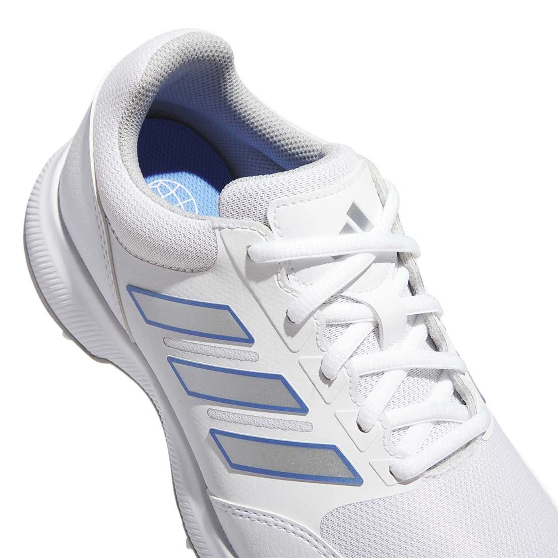 Adidas Women's Tech Response 3.0 Golf Shoes White/Silver/Blue Fusion 8 Adidas Women's Tech Response 3.0 Golf Shoes White/Silver/Blue Fusion - Image 6