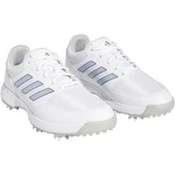 Adidas Women's Tech Response 3.0 Golf Shoes White/Silver/Blue Fusion 11 Adidas Women's Tech Response 3.0 Golf Shoes White/Silver/Blue Fusion -Elite Golf Shop adidas womens tech response 3 0 golf shoes white silver blue front itempicture