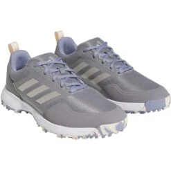 Adidas Women's Tech Response 3.0 SL Golf Shoes Grey Three/Silver/Silver Violet -Elite Golf Shop adidas womens tech response 3 0 sl golf shoes grey silver violet front itempicture