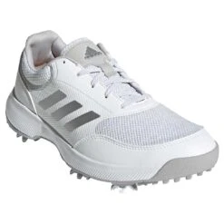 Adidas Women's Tech Response Golf Shoes White/Silver/Grey Two -Elite Golf Shop adidas womens tech response golf shoes white silver grey two front