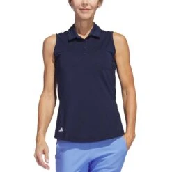 Adidas Women's Ultimate365 Solid Sleeveless Polo -Elite Golf Shop adidas womens ultimate365 solid sleeveless polo collegiate navy itempicture